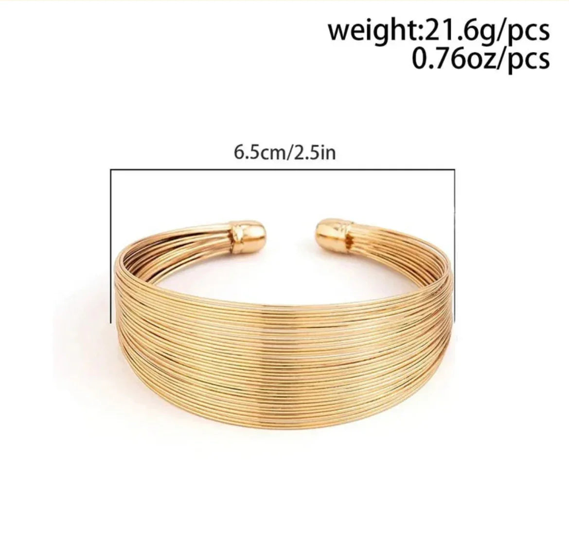 Gold-Plated Bangle-Style Cuff Bracelet For Women And Girls No Return Clearance Sale