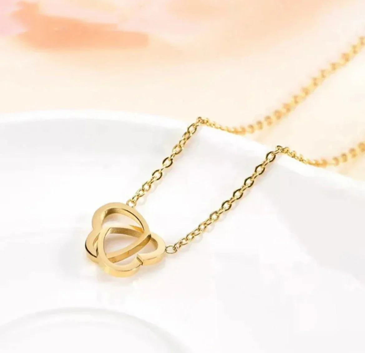 Gold-Plated Anti Tarnish Heart Themed Pendant - ELL DESIGNS