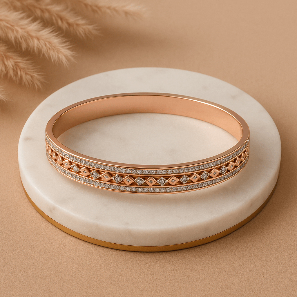 Crown Luxe Kada – Diamond-Cut Inspired Elegance
