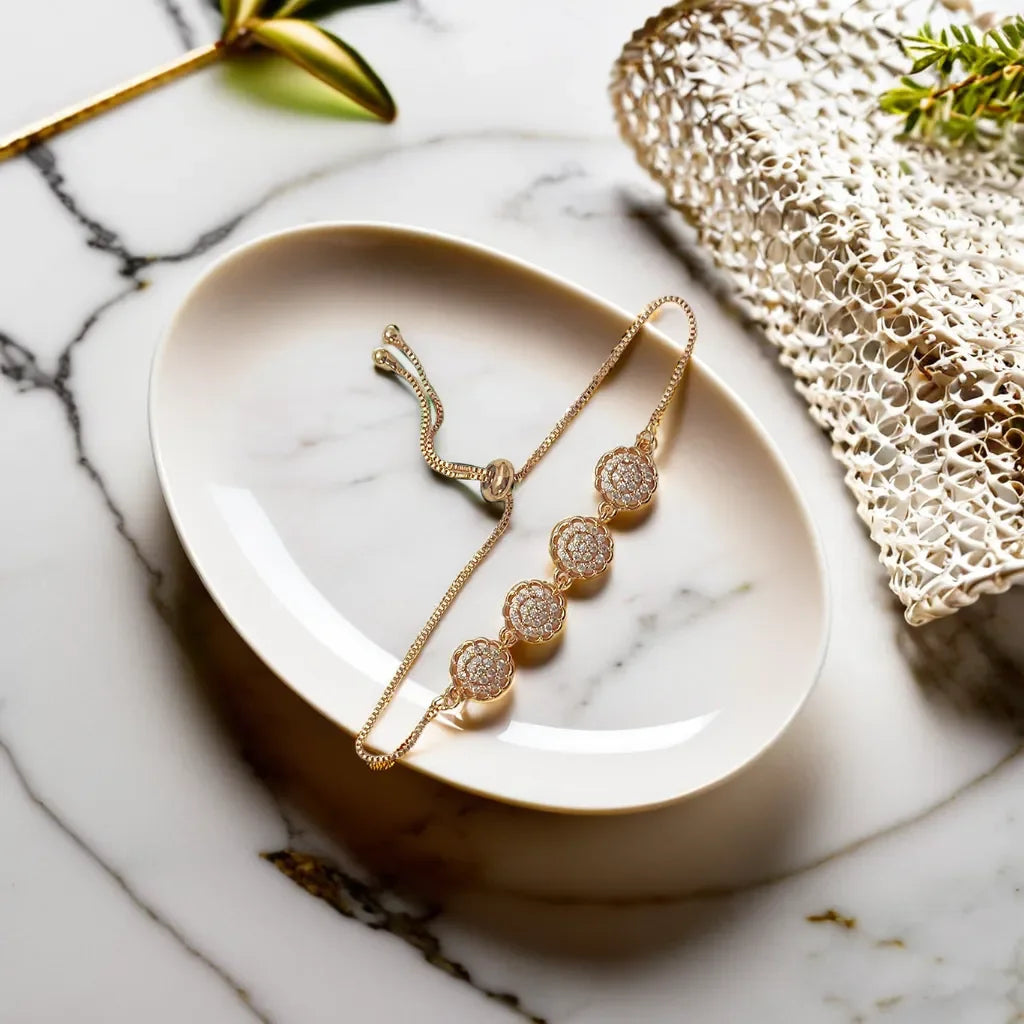 Diamond cut adjustable bracelet - ELL DESIGNS