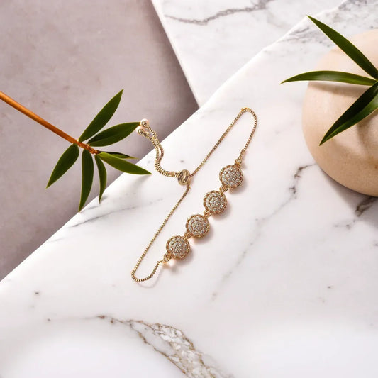 Diamond cut adjustable bracelet - ELL DESIGNS